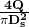 \bf\frac { 4Q }{{\large \pi }{ D }_{\large s }^{ 2 } }