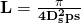 \bf L=\frac {\Large \pi }{ 4{ D }_{ s }^{ 2 }\large ps }