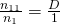 \frac { {\large n}_{11}}{{\large n}_{1}} =\frac { D}{ 1}