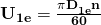 \bf{\small U }_{ 1e }=\frac {\Large \pi {\large D }_{ 1e }^{ }n }{ 60 }